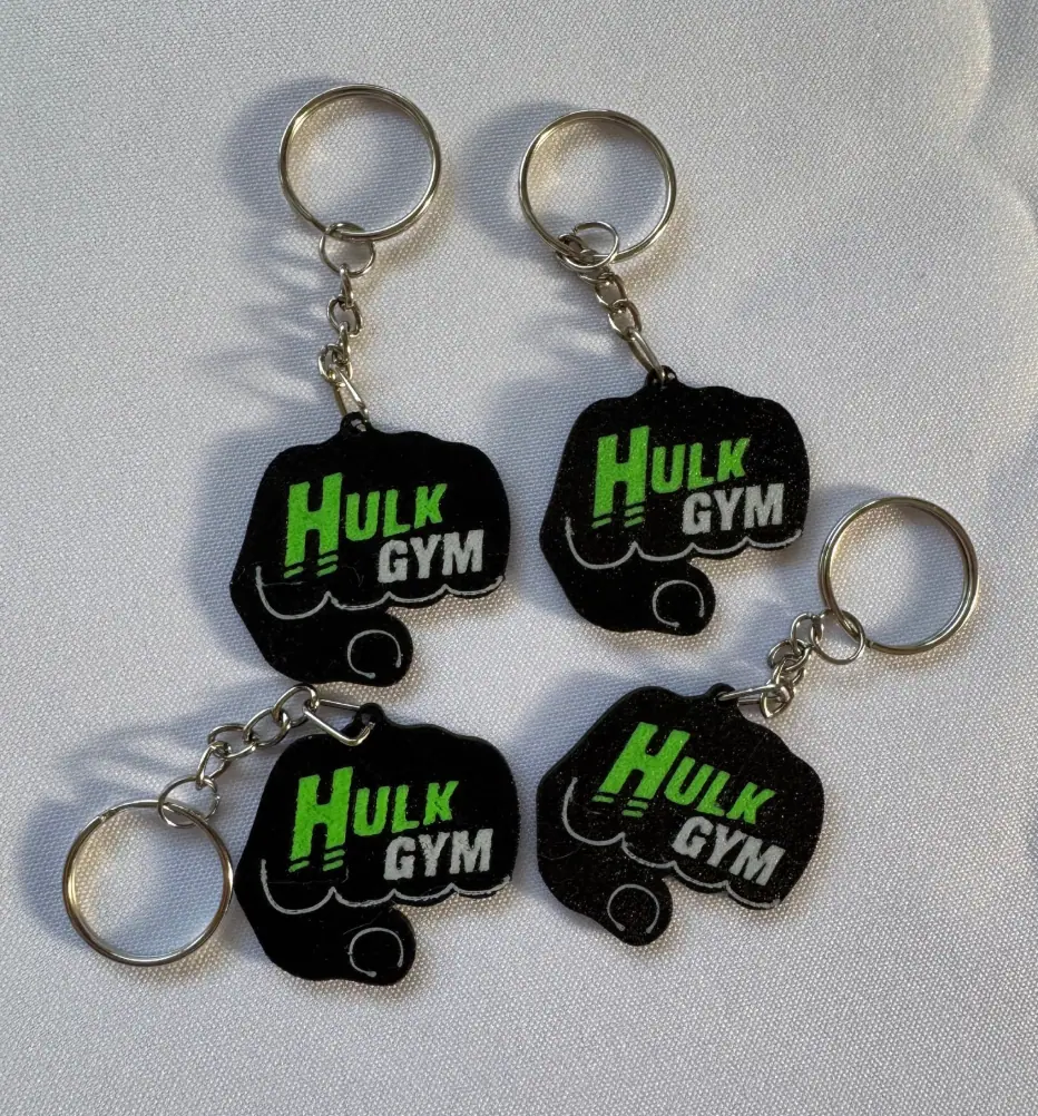 Llaveros 3D multicolor con logo