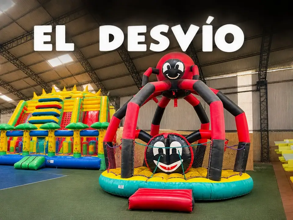 Inflable araña y gigantoinflable con tobogán